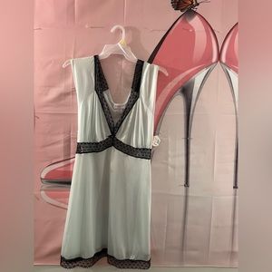 3X Mint Green Nightie with Black Lace Trim